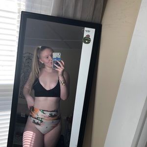 High waisted bikini bottoms